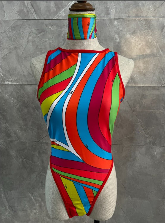 Color Pop Pucci Vibes One-Piece