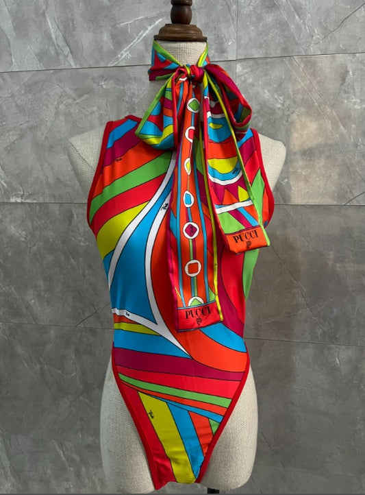 Color Pop Pucci Vibes One-Piece