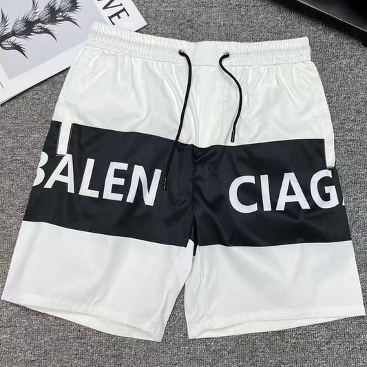 Balenciaga Swim Shorts with Logo Stripe